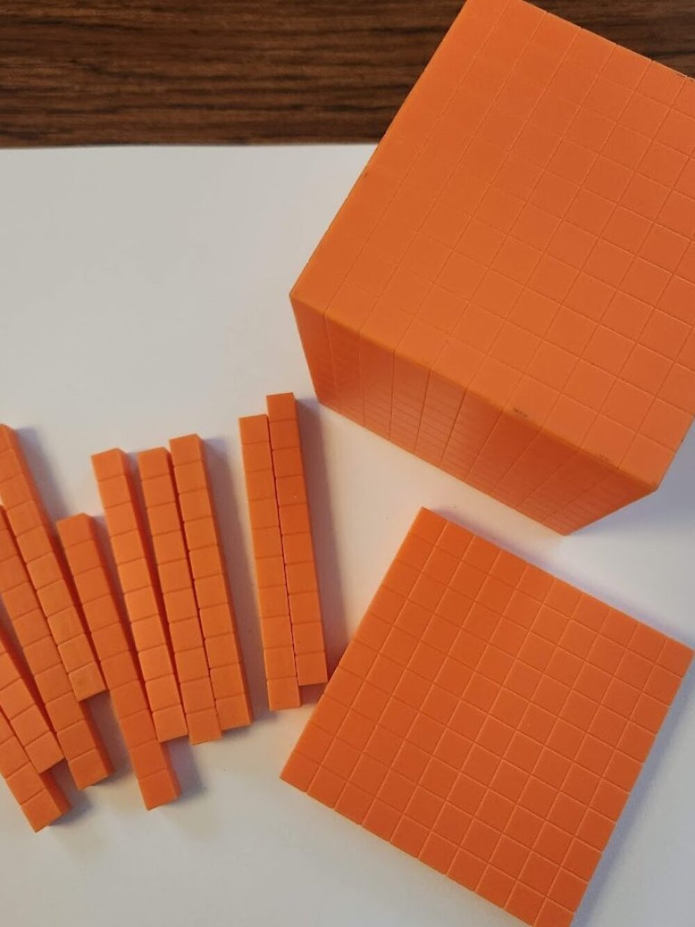 Base Ten Blocks Place Value Addition Subtraction Rods Cube Orange Math Manipulat